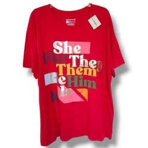‎Take Pride Target Gay Pride Red Tshirt NEW XS, XL